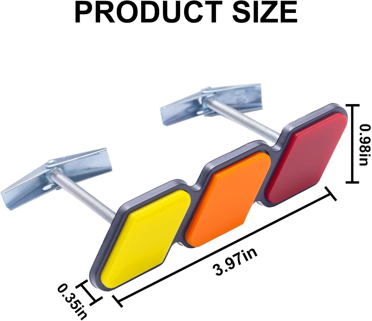 imageJKCOVER TRD Grille Decor Badge Compatible with Toyota 4Runner Tacoma Tundra Camry Sequoia Rav4 Highlander Accessories Front 3Color Design Upgrade Mesh Emblem Red Yellow Orange