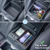 imageJKCOVER 2PCS Center Console Hidden Box Organizer Tray Compatible with 2024 2025 2026 Toyota Tacoma Accessories Armrest Secret Compartment And Armrest Tray Organizerred