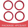 imageJKCOVER Air Conditioner Vent Cover Rings Compatible with Jeep Wrangler JLJLU 20182023 and 20202023 Gladiator JT Truck Interior Accessories Vent Outlet Trim RED 4PCS