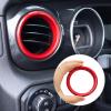imageJKCOVER Air Conditioner Vent Cover Rings Compatible with Jeep Wrangler JLJLU 20182023 and 20202023 Gladiator JT Truck Interior Accessories Vent Outlet Trim RED 4PCS