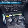 imageJKCOVER Capacity Upgrade Gear Shift Center Console Organizer Compatible with Jeep Gladiator JT 20202025 and Jeep Wrangler JLJLU 20182023 2024 2025 Accessories Interior Storage Hook Box Tray