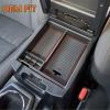 imageJKCOVER Center Console Accessory Organizer Compatible with Toyota Tacoma 2016 2017 2018 2019 2020 2021 2022 2023 ABS Material Box Insert Tray Black trimred