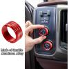 imageJKCOVER Center Console Button Knobs Cover Compatible with 2014 2015 2016 2017 2018 Chevy SilveradoGMC Sierra Air Conditioner Control Switch Knob Cover Red 7 PcsRed