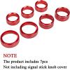 imageJKCOVER Center Console Button Knobs Cover Compatible with 2014 2015 2016 2017 2018 Chevy SilveradoGMC Sierra Air Conditioner Control Switch Knob Cover Red 7 PcsRed
