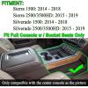 imageJKCOVER Center Console Organizer Compatible with Chevy SilveradoGMC Sierra 2014 2015 2016 2017 2018 150025003500HD Accessories Console Compartment Storage Tray Full Console wBucket Seats ONLYBlack Trim
