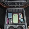 imageJKCOVER Center Console Organizer Compatible with Chevy SilveradoGMC Sierra 2014 2015 2016 2017 2018 150025003500HD Accessories Console Compartment Storage Tray Full Console wBucket Seats ONLYRed Trim
