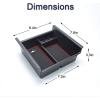 imageJKCOVER Center Console Organizer Tray Compatible with Toyota 4Runner 20102021 2022 2023 2024 and Kia Telluride 20202024 2025 AccessoriesInsert Armrest Box Secondary Storage ABS Black Materialsred trim