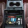 imageJKCOVER Compatible with 2014 2015 2016 2017 2018 Chevy SilveradoGMC Sierra 20152020 Chevy SuburbanTahoeGMC Yukon Center Console Organizer Tray Accessories  Full Console wBucket Seats ONLYblack