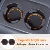 imageJKCOVER Compatible with 2018 2019 2022 2021 2022 2023 Subaru Crosstrek20172023 Subaru Impreza Center Console Accessories NoSlip Cup Holder Insert Mats Flexible Rubber MaterialOrange 15PCSOrange