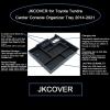 imageJKCOVER Compatible with Center Console Organizer Tray Toyota Tundra 2014 2015 2016 2017 2018 2019 2020 2021 Tundra AccessoriesInsert ABS Black Materials Armrest Box Secondary Storageblack trim