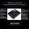 imageJKCOVER Compatible with Center Console Organizer Tray Toyota Tundra 2014 2015 2016 2017 2018 2019 2020 2021 Tundra AccessoriesInsert ABS Black Materials Armrest Box Secondary Storagered trim