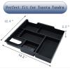 imageJKCOVER Compatible with Center Console Organizer Tray Toyota Tundra 2014 2015 2016 2017 2018 2019 2020 2021 Tundra AccessoriesInsert ABS Black Materials Armrest Box Secondary Storageblack trim
