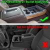 imageJKCOVER Compatible with Chevy SilveradoGMC Sierra 20142018 and Chevy Tahoe SuburbanGMC Yukon 20152020 Center Console Organizer Tray AccessoriesFull Console wBucket Seats ONLY  Black TrimHalfsize tray with red trim