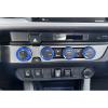 imageJKCOVER Interior Decorated Button Knob Covers Compatible with Toyota Tacoma 2023 2022 2021 2020 2019 2018 2017 2016 4WD Temp Air Conditioner AC Switch Audio CD Aluminum Alloy Knob Ring Red4pcsBlue
