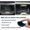 imageJKCOVER Premium Custom Liner Mat Accessories Compatible with Toyota Tacoma 2016 2017 2018 2019 2020 2021 2022 2023 Cup Holder Door Pocket and Center Console Inserts 19 Pcs Double Cab Red TrimBlue