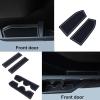 imageJKCOVER Premium Custom Liner Mat Accessories Compatible with Toyota Tacoma 2016 2017 2018 2019 2020 2021 2022 2023 Cup Holder Door Pocket and Center Console Inserts 19 Pcs Double Cab Red TrimGray