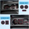 imageJKCOVER Premium Custom Liner Mat Accessories Compatible with Toyota Tacoma 2016 2017 2018 2019 2020 2021 2022 2023 Cup Holder Door Pocket and Center Console Inserts 19 Pcs Double Cab Red TrimRed