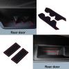 imageJKCOVER Premium Custom Liner Mat Accessories Compatible with Toyota Tacoma 2016 2017 2018 2019 2020 2021 2022 2023 Cup Holder Door Pocket and Center Console Inserts 19 Pcs Double Cab Red TrimRed