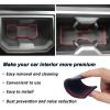 imageJKCOVER Premium Custom Liner Mat Accessories Compatible with Toyota Tacoma 2016 2017 2018 2019 2020 2021 2022 2023 Cup Holder Door Pocket and Center Console Inserts 19 Pcs Double Cab Red TrimRed