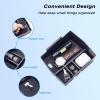 imageJKCOVER Upgraded Design Center Console Organizer Tray Compatible with Subaru Forester 2024 2023 2022 2021 2020 2019 Interior Armrest Insert Storage Box Easy Removal Accessories2025 black