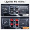 imageWindow Switch Button Covers Compatible with Jeep Wrangler JLJLU 20182025 Jeep Wrangler 4XE 20202025 and Jeep Gladiator JT 20202024 2025 Center Console Window Button Cover Accessories4PCS