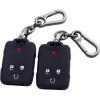imageJKCOVER 2PCS Silicone Key Fob Case Cover Compatible with 20142018 Chevy SilveradoGMC Sierra and 20152019 ColoradoSuburbanTahoeCanyonYukonYukon XL Remote Smart Key Chain Protector4 Buttons