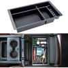 imageJKCOVER Compatible with 2014 2015 2016 2017 2018 Chevy SilveradoGMC Sierra 20152020 Chevy SuburbanTahoeGMC Yukon Center Console Organizer Tray Accessories  Full Console wBucket Seats ONLYblack