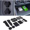 imageJKCOVER Compatible with 2018 2019 2022 2021 2022 2023 Subaru Crosstrek20172023 Subaru Impreza Center Console Accessories NoSlip Cup Holder Insert Mats Flexible Rubber MaterialOrange 15PCSBlack