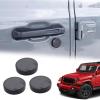 imageJKCOVER Keyhole Covers Compatible with 20182021 2022 2023 2024 2025 Jeep Wrangler JL 4Xe and Gladiator JT Accessories Door Security Lock Cover Keyhole Protection 3PCS