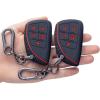 imageJKCOVER Soft Key Fob Cover Case Compatible with 2022 2023 GMC Sierra and 2022 2023 Chevy Silverado Accessories Smart Key Fob Holder Protector Silicone2PCS with KeychainBlack With Red Button