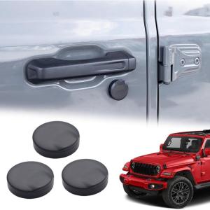 imageJKCOVER Keyhole Covers Compatible with 20182021 2022 2023 2024 2025 Jeep Wrangler JL 4Xe and Gladiator JT Accessories Door Security Lock Cover Keyhole Protection 3PCS